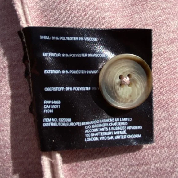 ⭐️HP⭐️ Bernardo Longline Coat Jacket Felt Button Front Blush Pink Large EUC - Picture 14 of 14